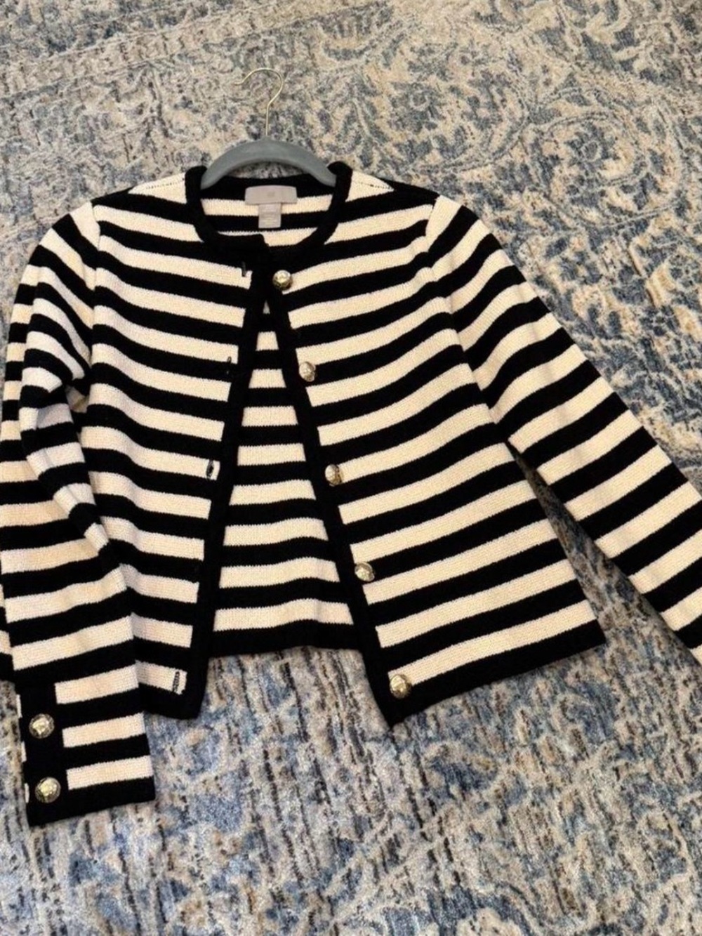 H&M Striped Black & White Knit Jacket - Women